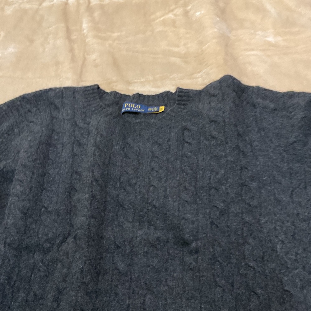 Polo by Ralph Lauren Charcoal Cable Knit Sweater